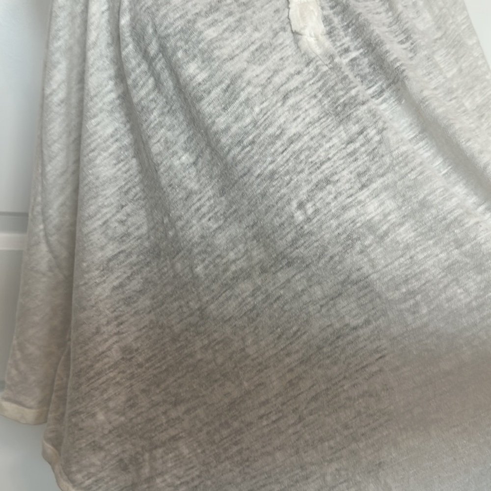 Free People, We The Free Linen and Cotton Blend Ivory Draped Smock Tank - Picture 4 of 7